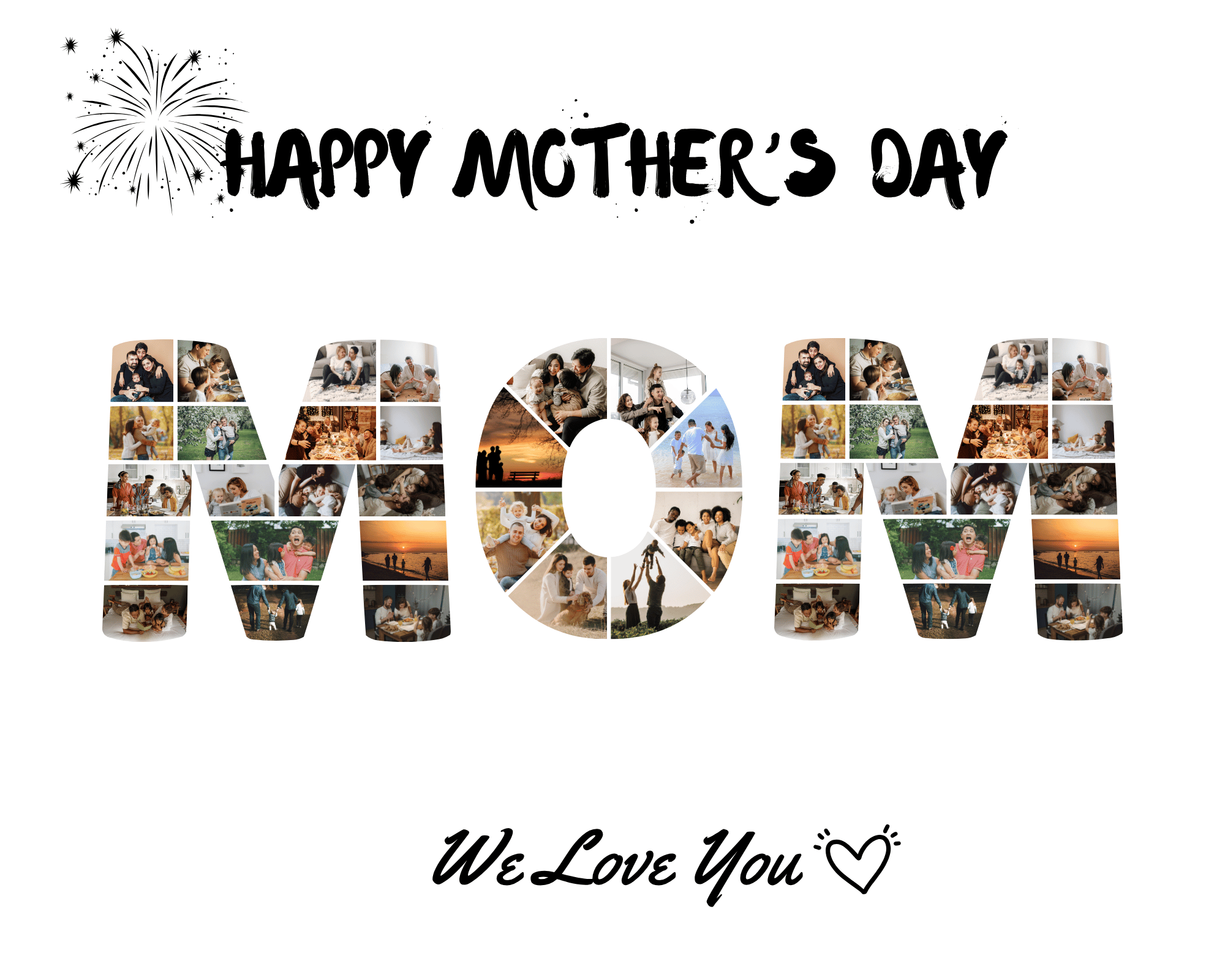 Mom Photo Collage Mothers Day Gift Editable Canva Template - Payhip