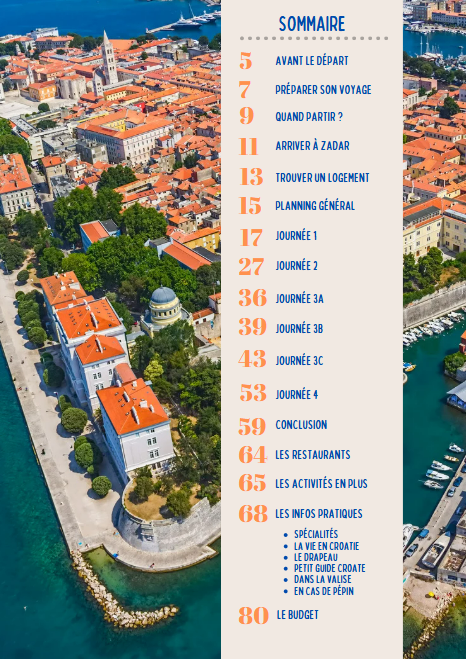 sommaire clé en main zadar