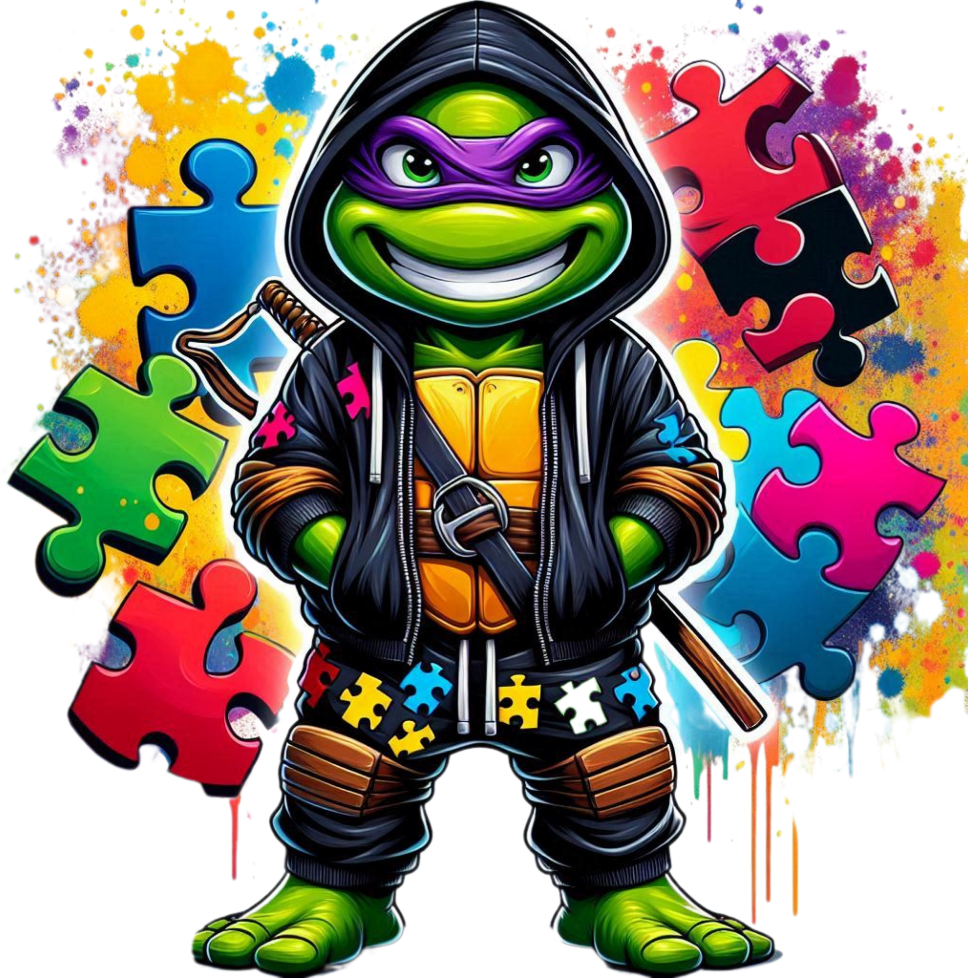 Autictic Turtle Autism Support Squad Turtle Style - Payhip