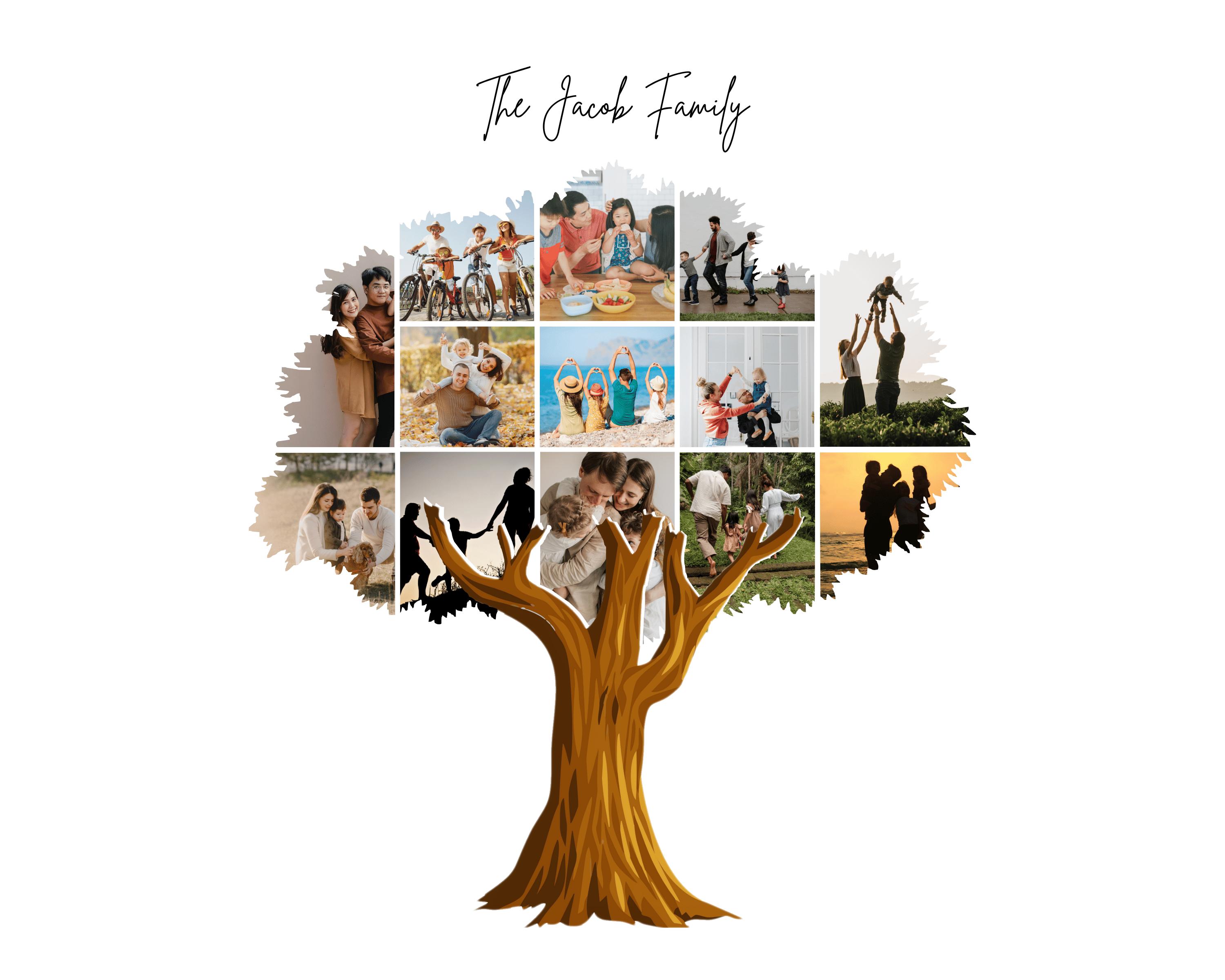 Family Tree Ver 3 Collage Frame Gift Editable Canva Template - Payhip