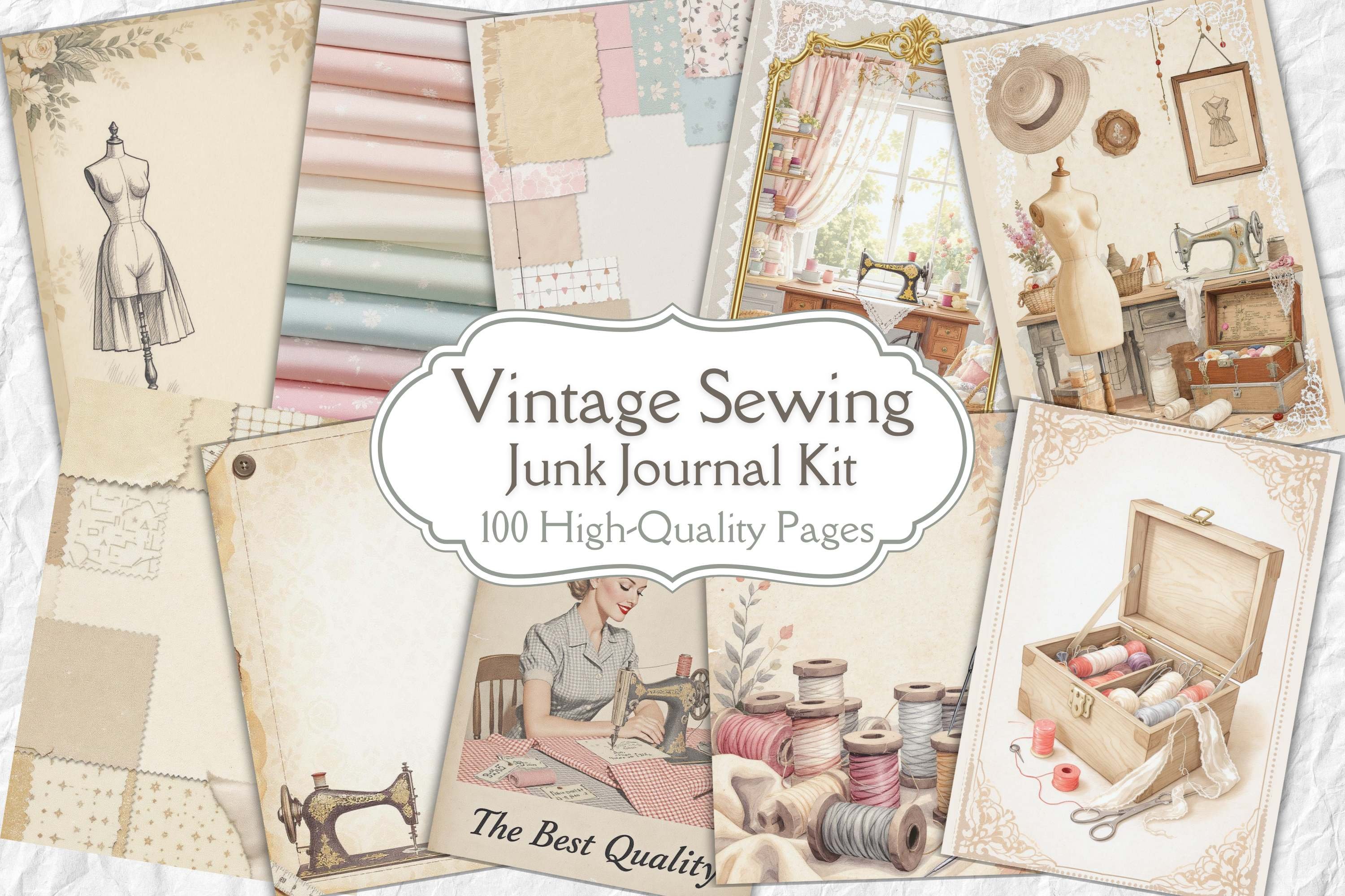 The Ultimate Vintage Sewing Junk Journal Kit