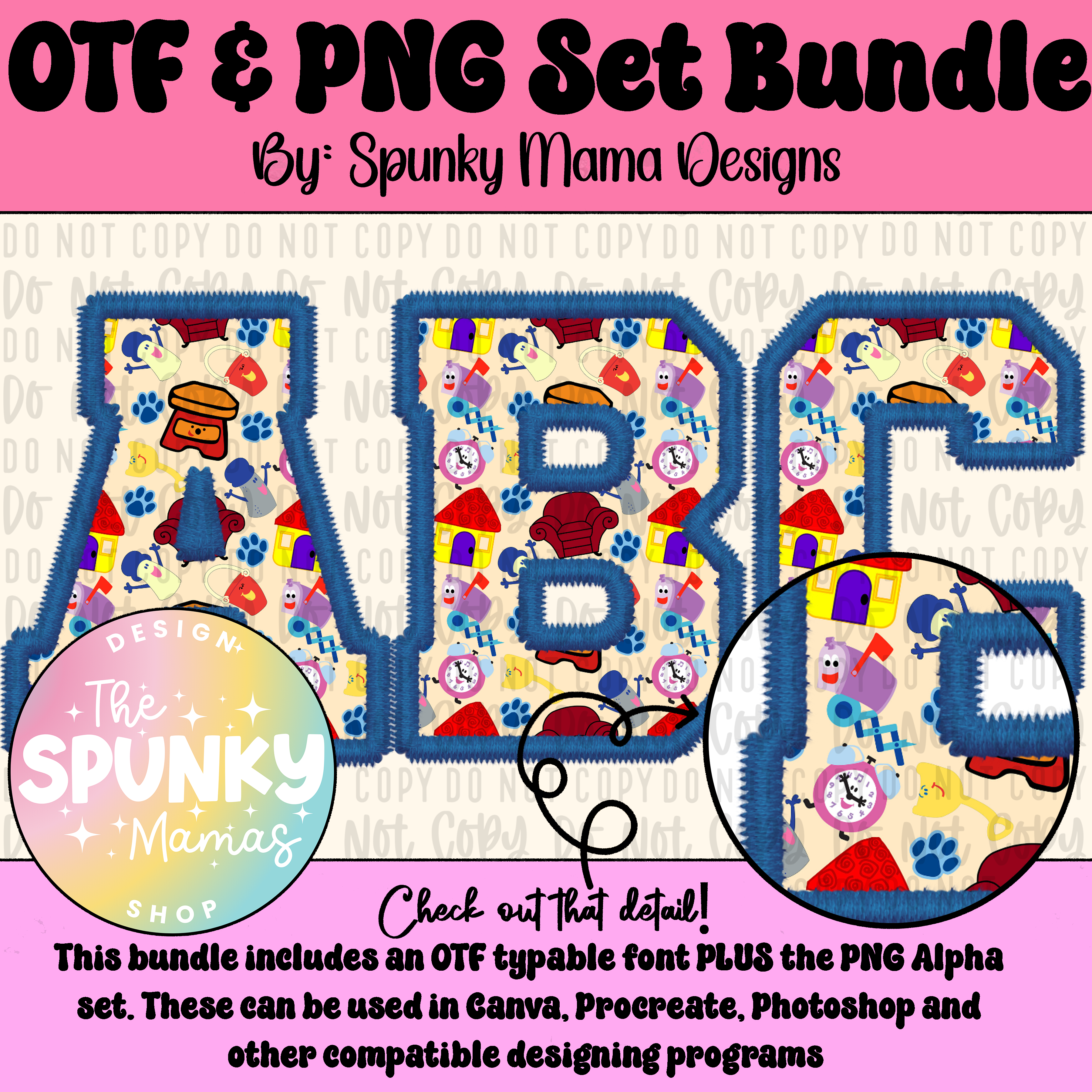Blues Clues OTF Font and PNG Alpha Set - Payhip