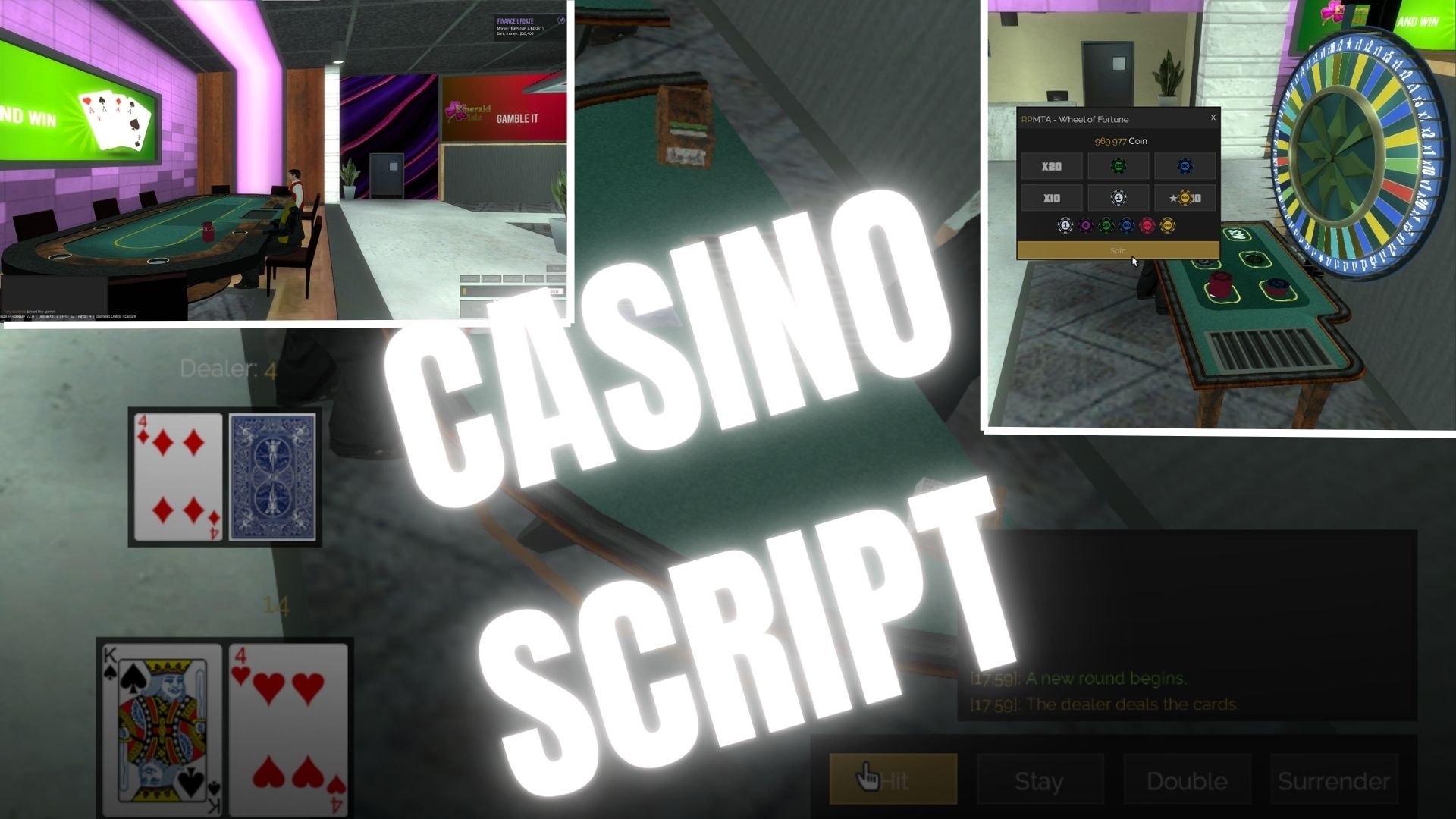 MTA Casino Script (Poker, Blackjack, Wheel Of Fortune) - Payhip
