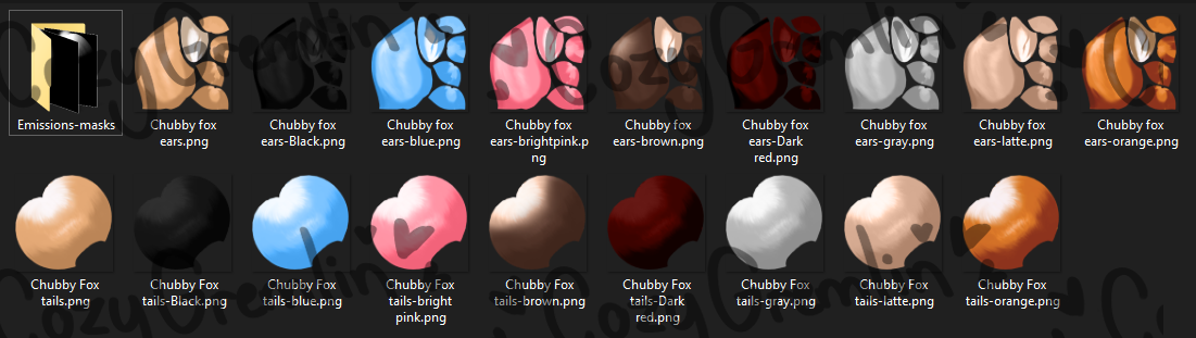 Preview of the texture folder