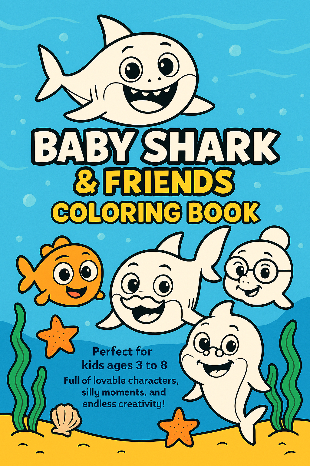 Baby Shark & Friends Coloring Book
