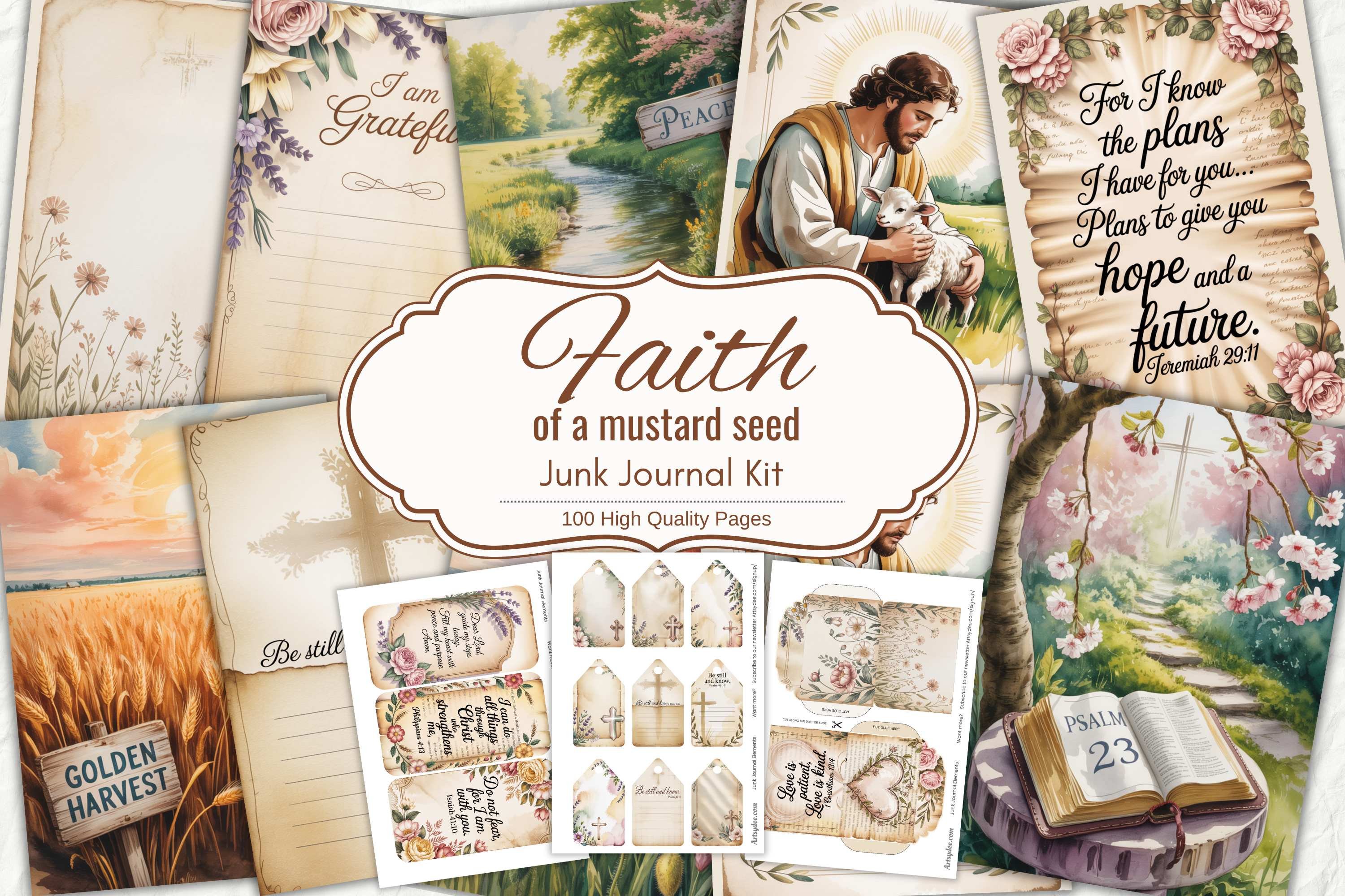 Christian Junk Journal Kit (Faith Like a Mustard Seed)