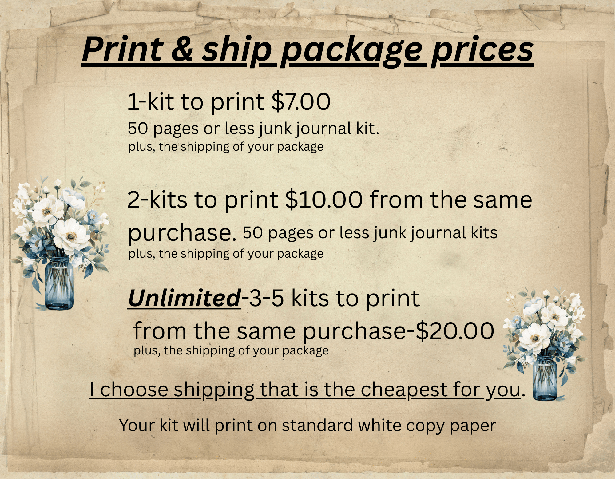 PRINT & SHIP PACKAGE 2 USA ONLY - Payhip