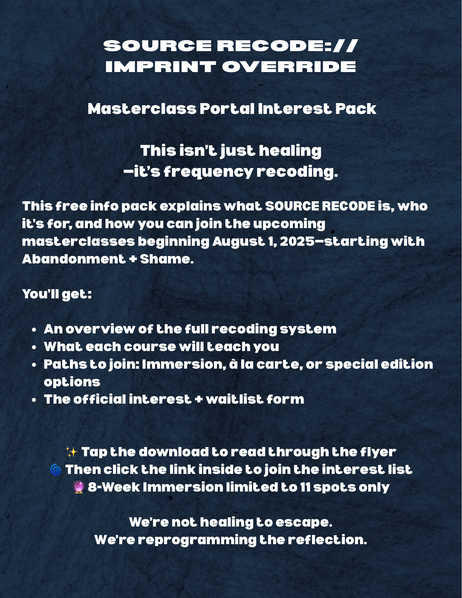 SOURCE RECODE:// IMPRINT OVERRIDE – Interest Pack - Payhip
