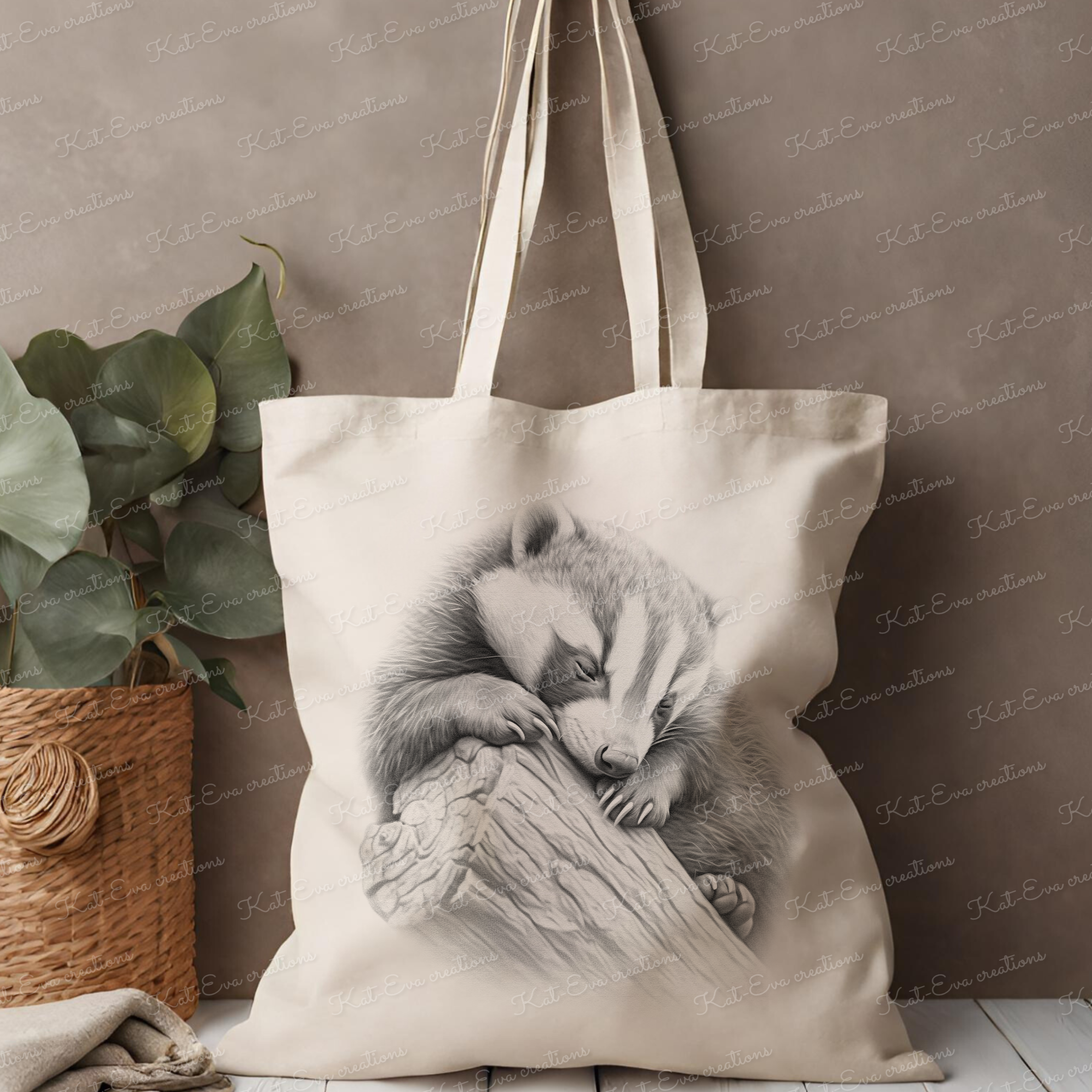 Personalised Badger tote bag - Payhip