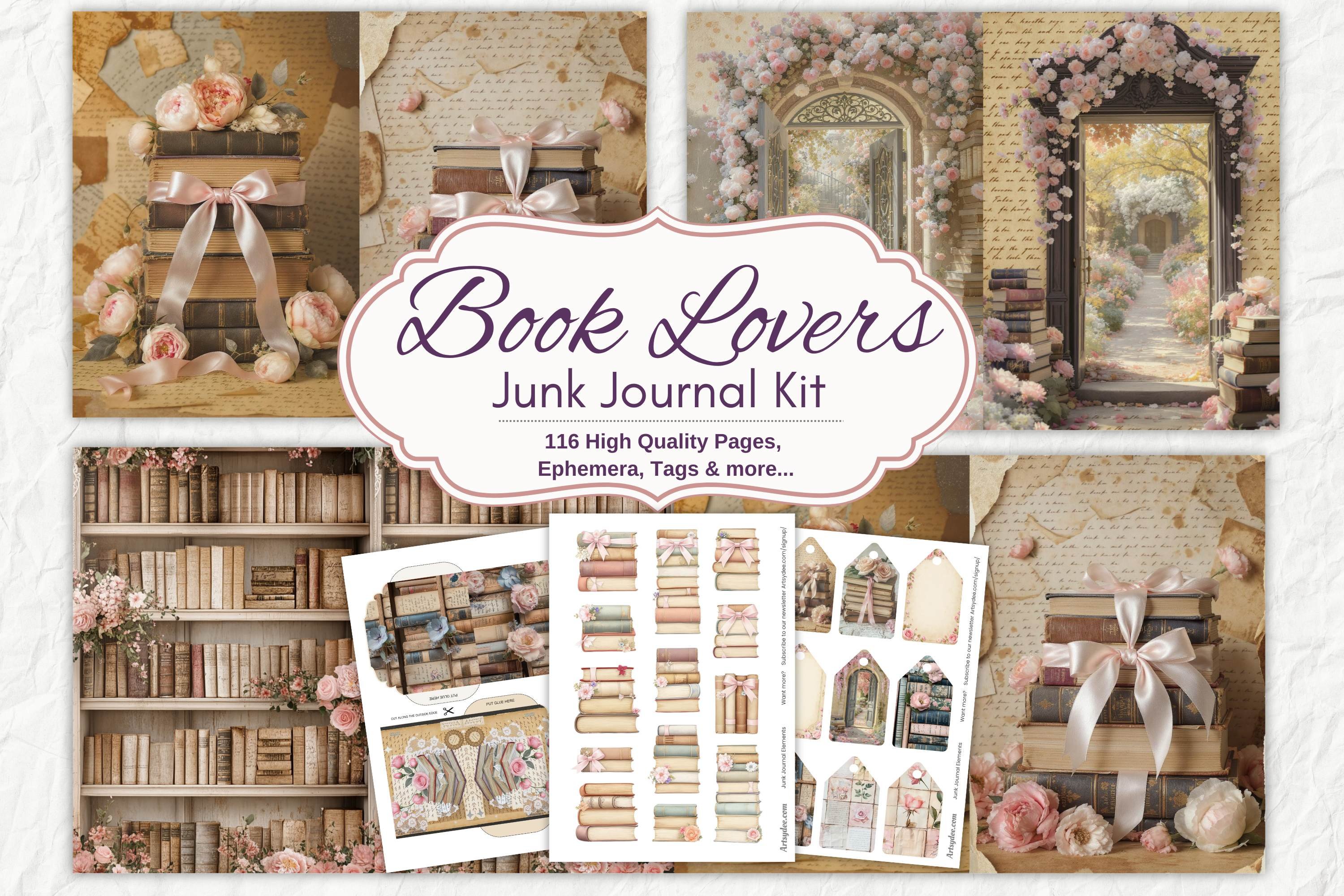 Book Lovers Junk Journal Kit