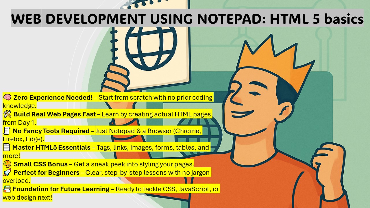 Create Websites Using Notepad: HTML 5 and CSS core knowledge - Payhip