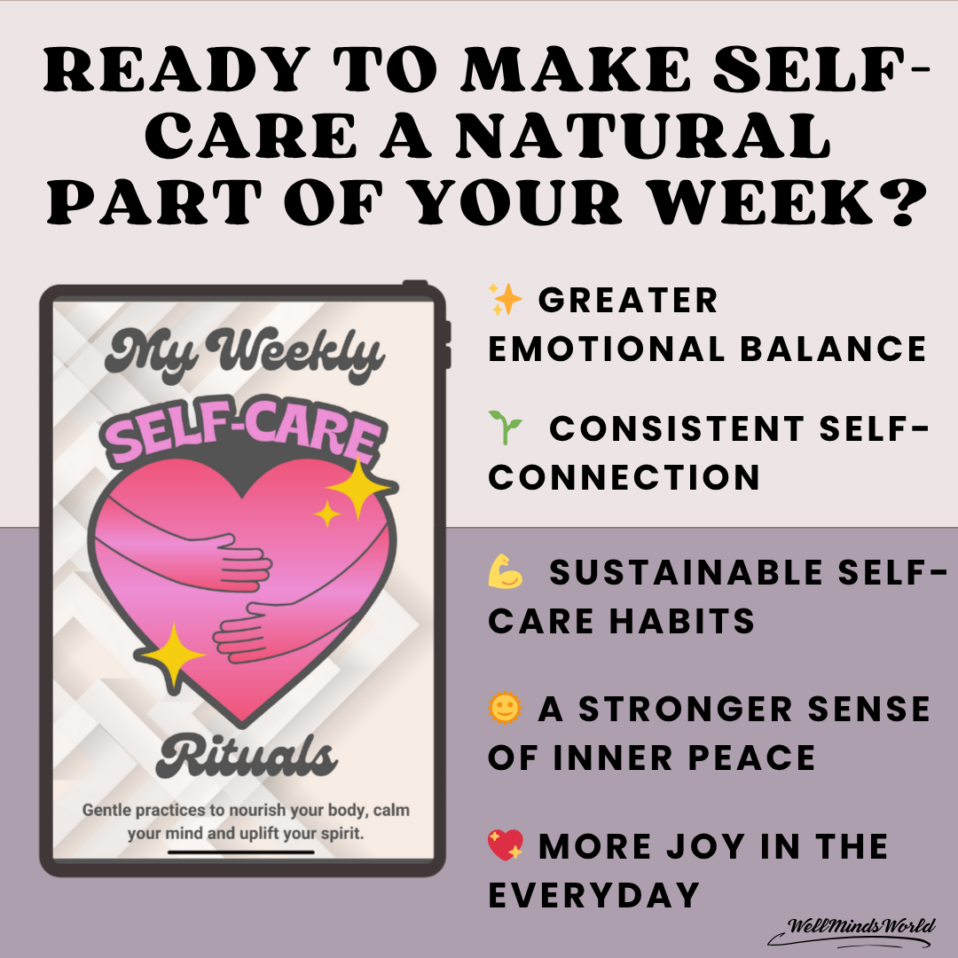 Organized self-care routine tracker for balanced mind, body, and spirit wellness