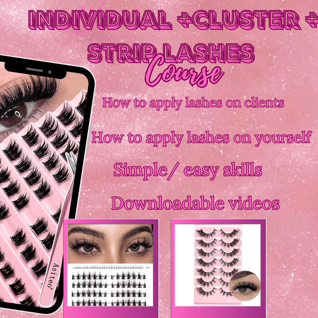Singles Cluster Strip lashes application Course - Payhip