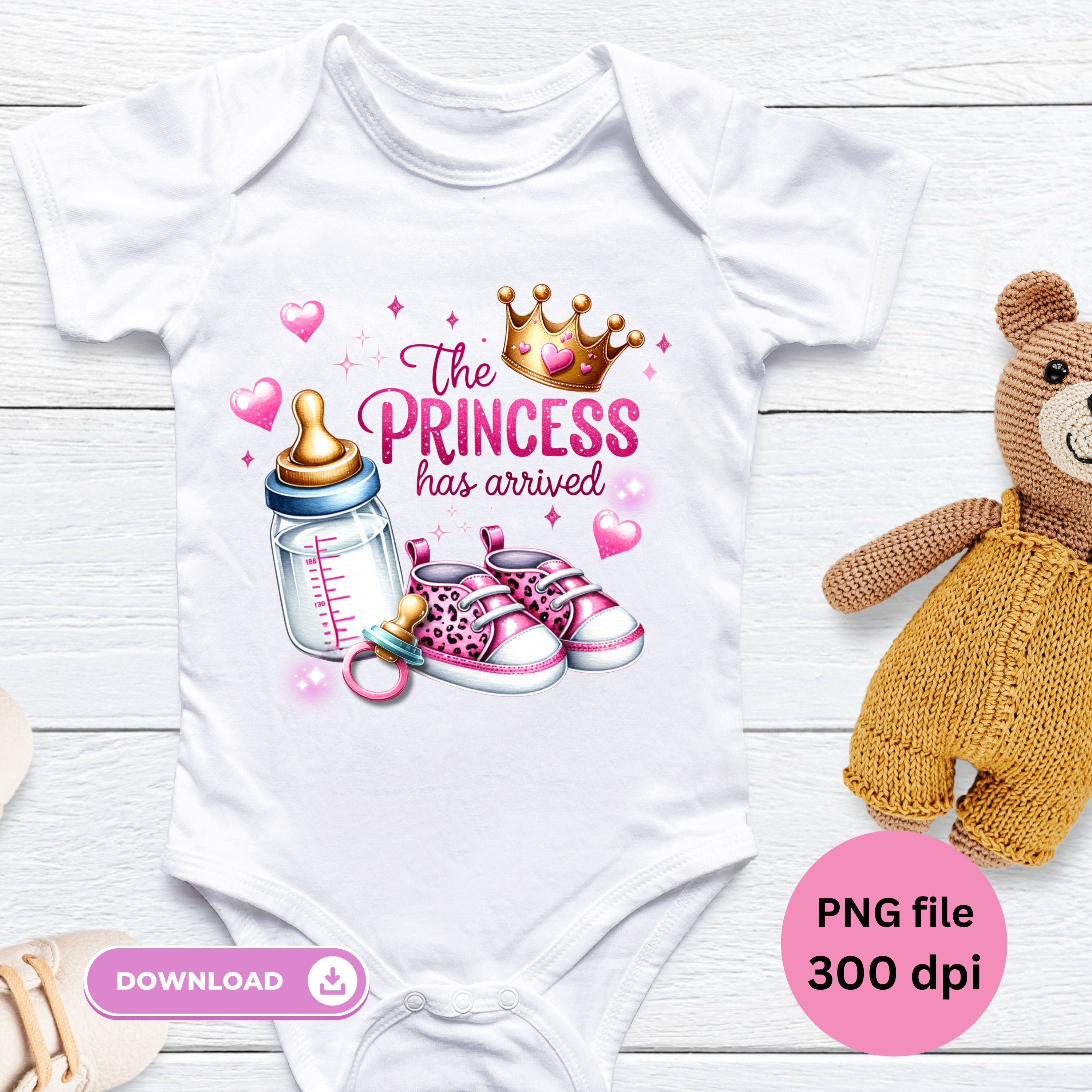 The Princess Has Arrived Sublimation PNG Digital Download Pink Leopard ...