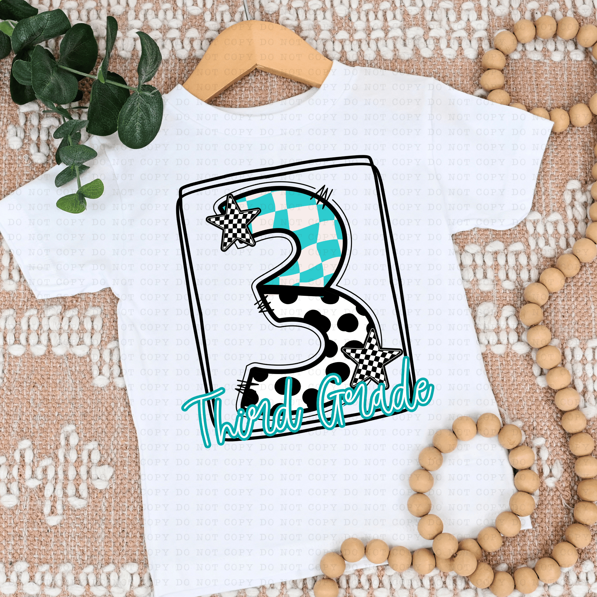 BLUE THIRD GRADE CHECKERED PNG DIGITAL DOWNLOAD - Payhip