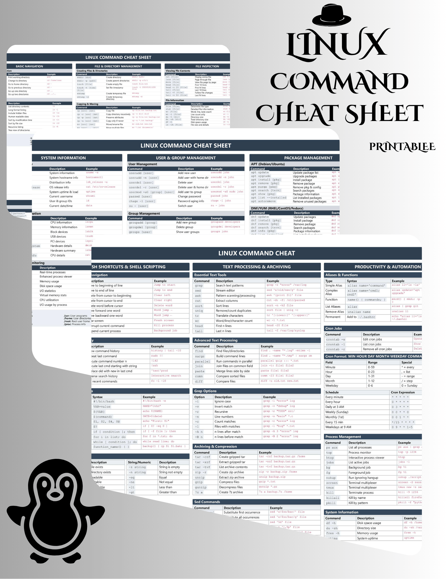 Linux Command Cheat Sheet – Printable Reference for Fast Navigation ...