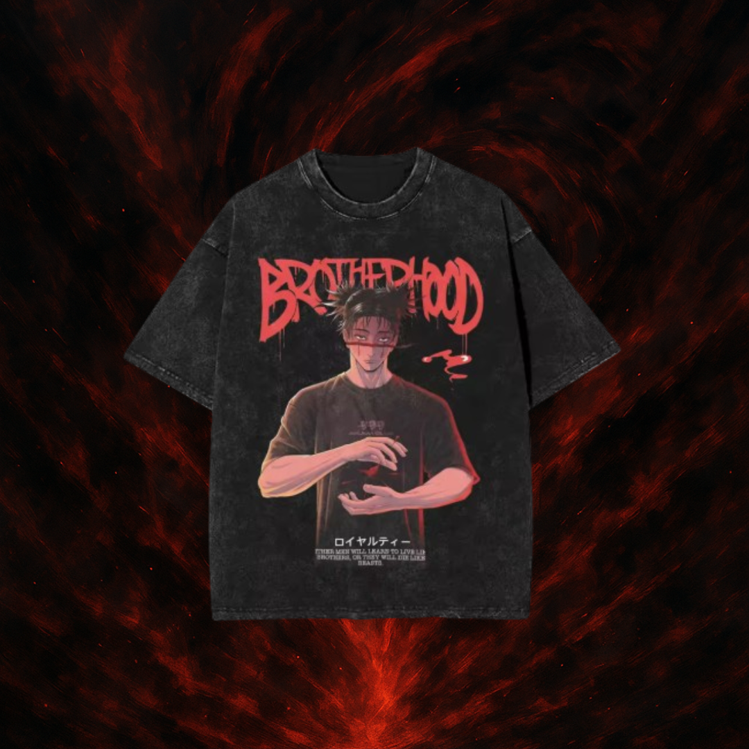 Choso Jujutsu Kaisen unisex washed cotton streetwear T-shirt in Harajuku hip hop style for anime fans – summer fashion for men and women