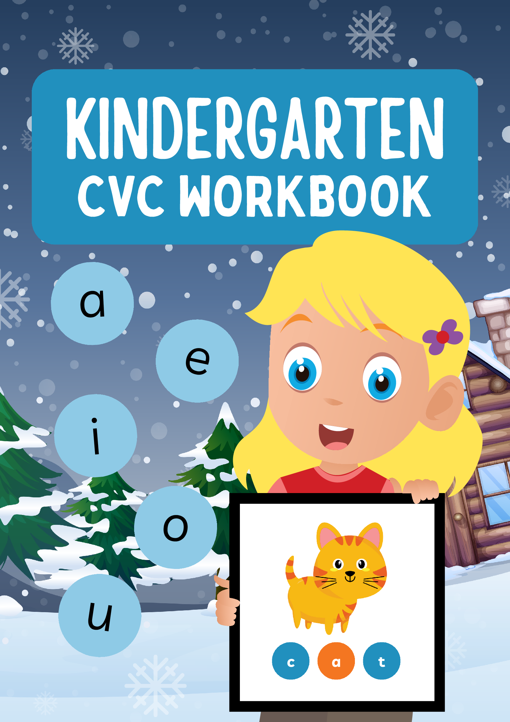 CVC Kindergarten Workbook in Black and White Illustrative Style - Payhip
