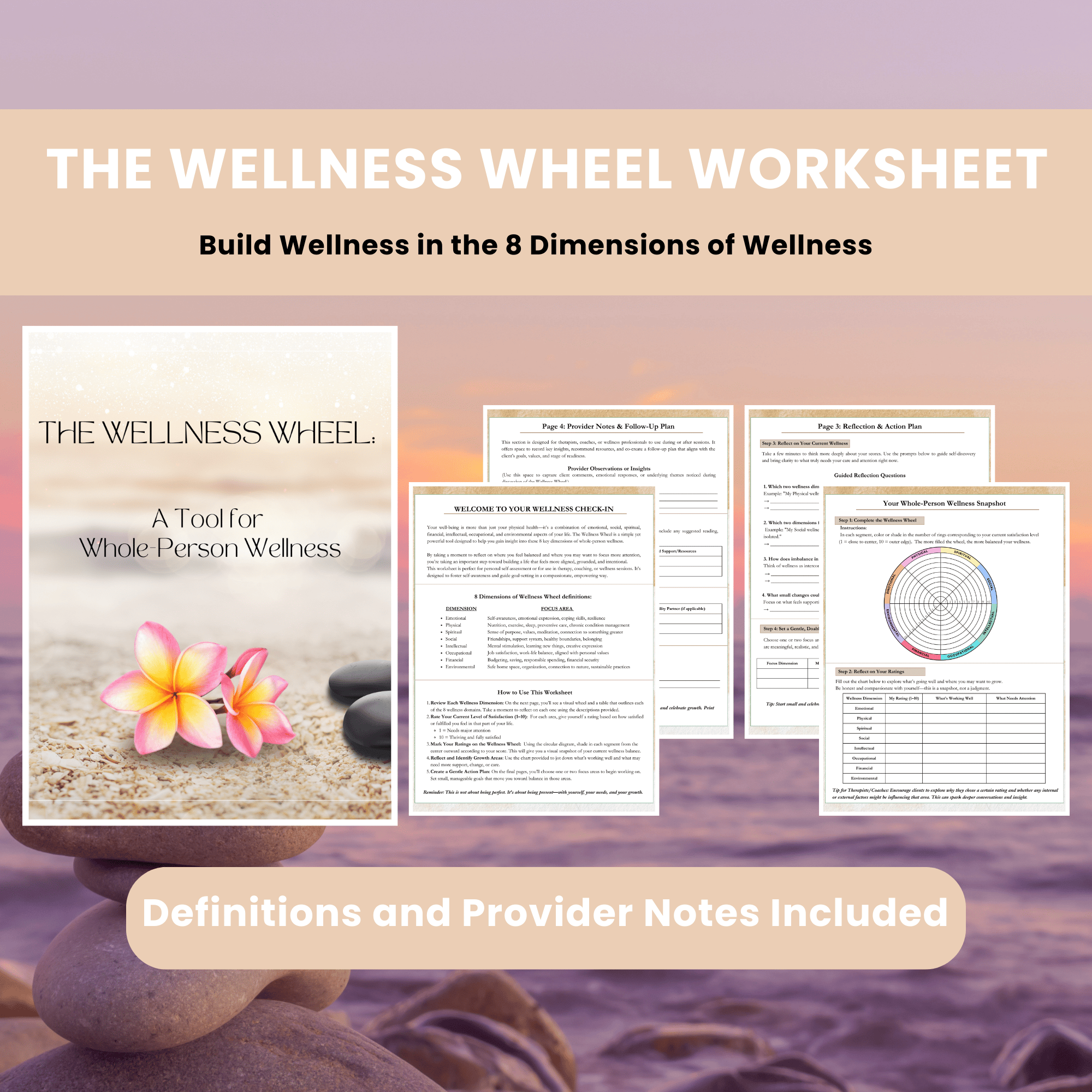 Wellness Model Worksheet Wellness Wheel Worksheet | Dimensions of Wellness | Mental Health PDF ...