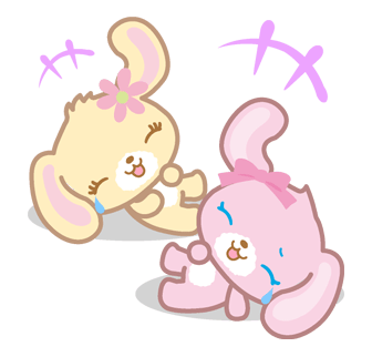 40 PNG Sugar bunnies Cute Bunny Couple PNG Stickers | Kawaii Rabbit Digital Sticker Pack | Pastel Animal Emotions Clipart rabbit bunny