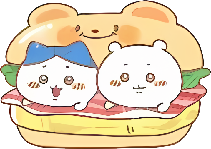 60 Chiikawa & Butter Bear Kawaii Foodie Fun Collection Digital Stickers for Goodnotes, digital planner Journal, kawaii aesthetic clipart