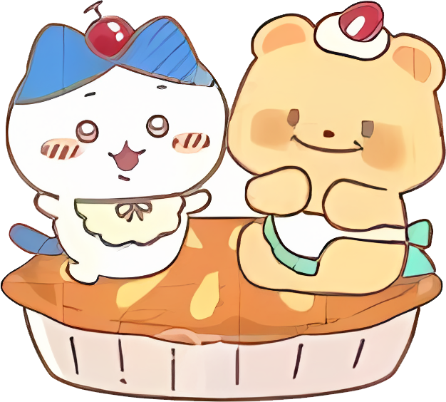 60 Chiikawa & Butter Bear Kawaii Foodie Fun Collection Digital Stickers for Goodnotes, digital planner Journal, kawaii aesthetic clipart