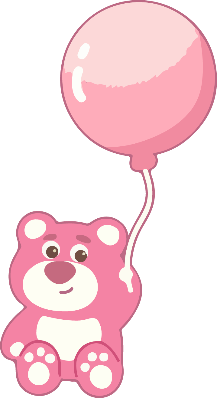 25 Kawaii Baby Lotso Bear PNG Sticker Sheet |Pink Kawaii Strawberry Digital Stickers for Goodnotes, Planner, Scrapbook, Journal,Cute Clipart