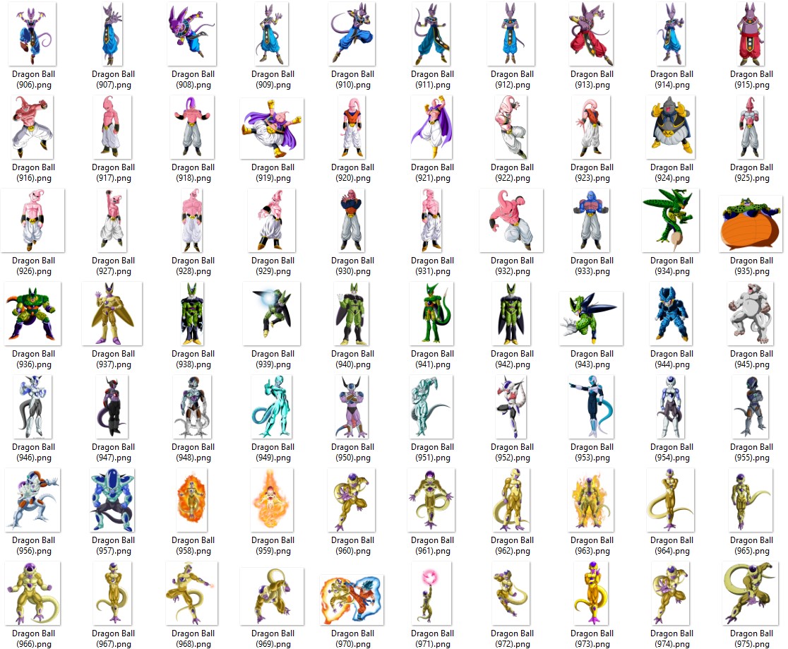 580 Dragon Ball Mega PNG Bundle | Anime Goku Clipart, DBZ Characters Transparent Background for Stickers, Edits, Procreate, Sublimation