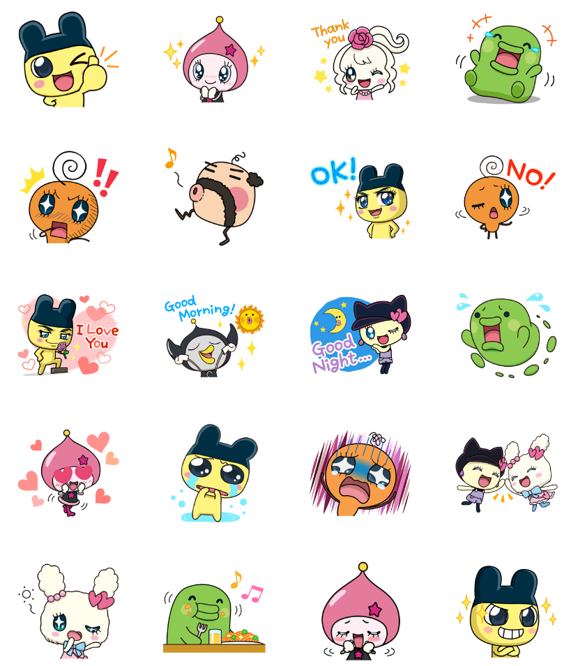 280 Tamagotchi Style PNG Sticker Pack β 280 Cute Retro Pixel Emotes, Kawaii Mood Faces, Digital Pet Stickers for Journals, Notes & Chats