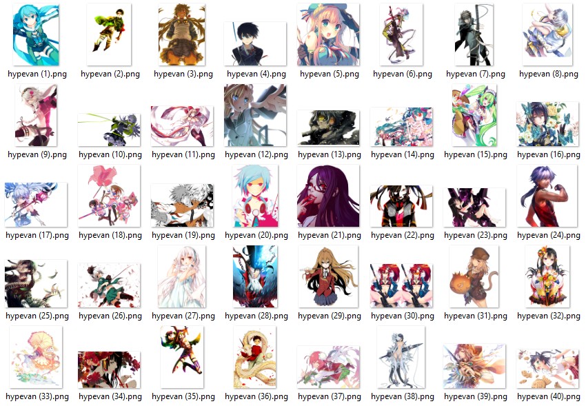 123 PNG Anime Girl Stickers Bundle | Aesthetic Anime PNG Pack | Cute Manga Art Clipart | Otaku Kawaii Digital Download