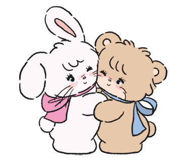 40 Cute Bear & Bunny Digital Stickers | 40 PNG Kawaii Animal Clipart | Pastel Japanese Style | GoodNotes, Journal, Planner, Scrapbook