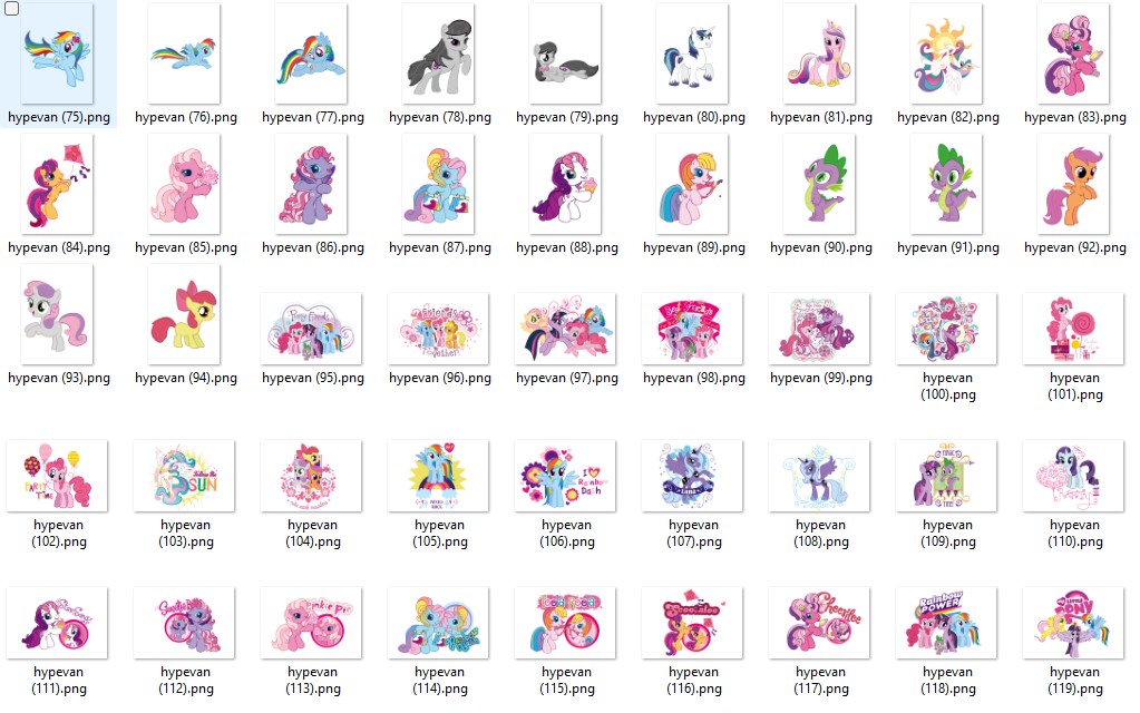 90 My Little Pony PNG – Cute Pastel Pony Clipart, Digital Unicorn Stickers, Kawaii Pony Download for Kids, Crafts & Planners