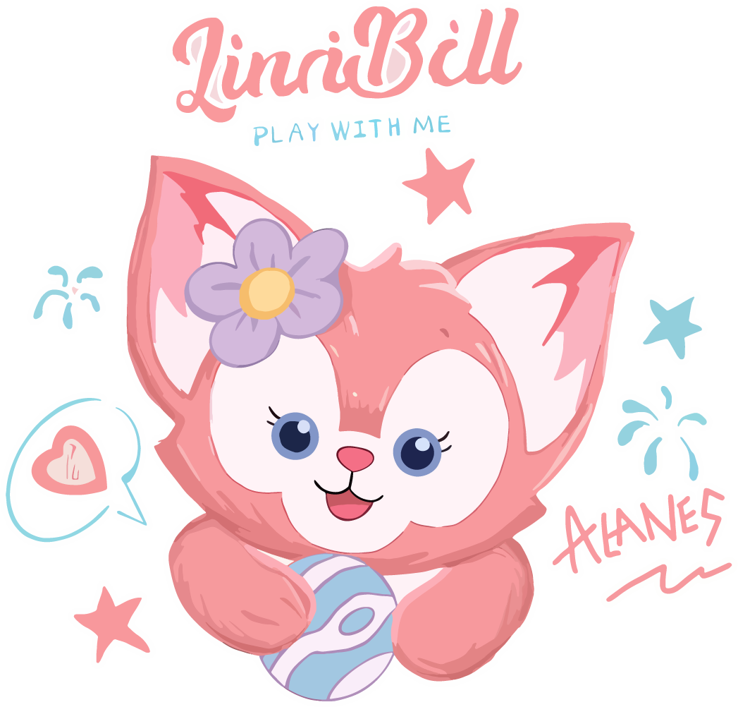 StellaLou Duffy Gelatoni PNG Bundle โ Cute Bunny Bear Cat Clipart for Sublimation, LinaBell Lotso Pastel Kawaii Animal SVG