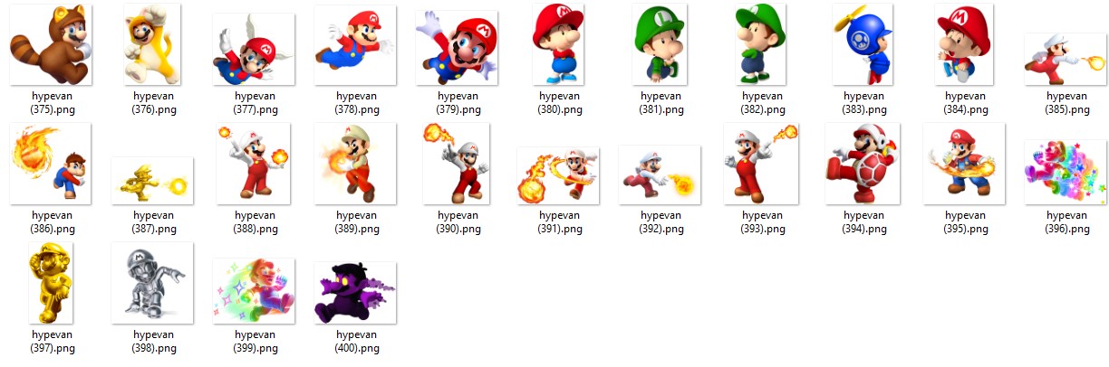 527 Super Mario PNG Mega Pack | Mario Luigi Yoshi Peach Toad Digital Clipart | Cute Gamer Stickers for Scrapbook & Crafts
