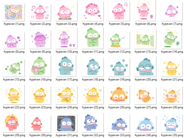 80 Hangyodon PNG Stickers | Kawaii Fish Character Clipart | Cute Mood Expressions | Pastel Digital Download for Scrapbooking & Planners