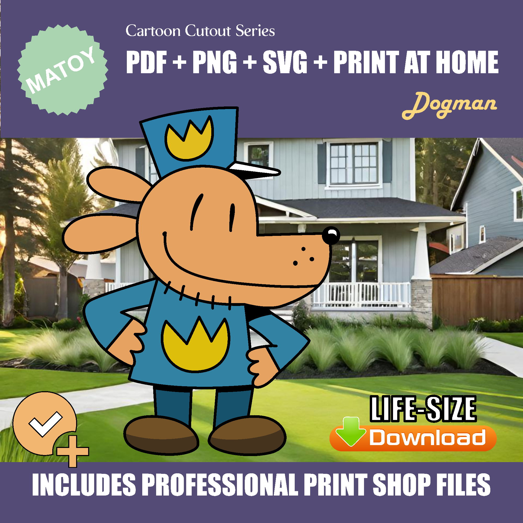 Dog Man Cutout Files