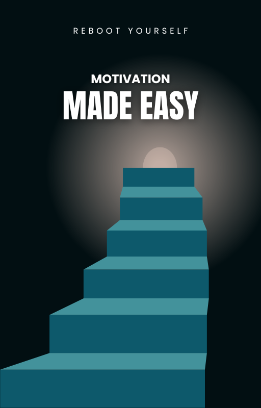 Motivation Made Easy book cover featuring a sunrise and bold typography for personal growth. Printable motivation checklist with daily tasks and goals for personal development