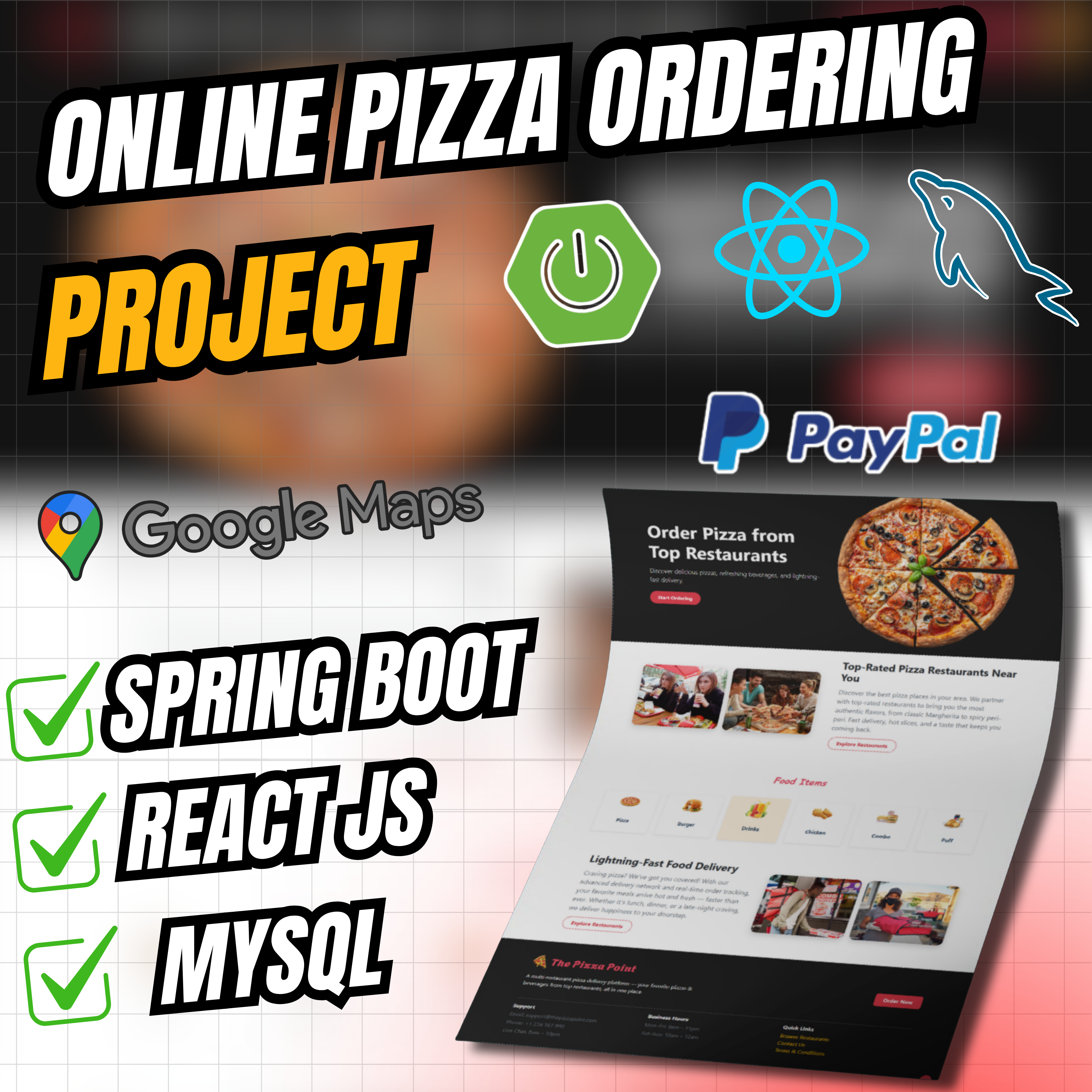 Online Pizza Ordering System Project Source Code | Spring Boot React JS ...