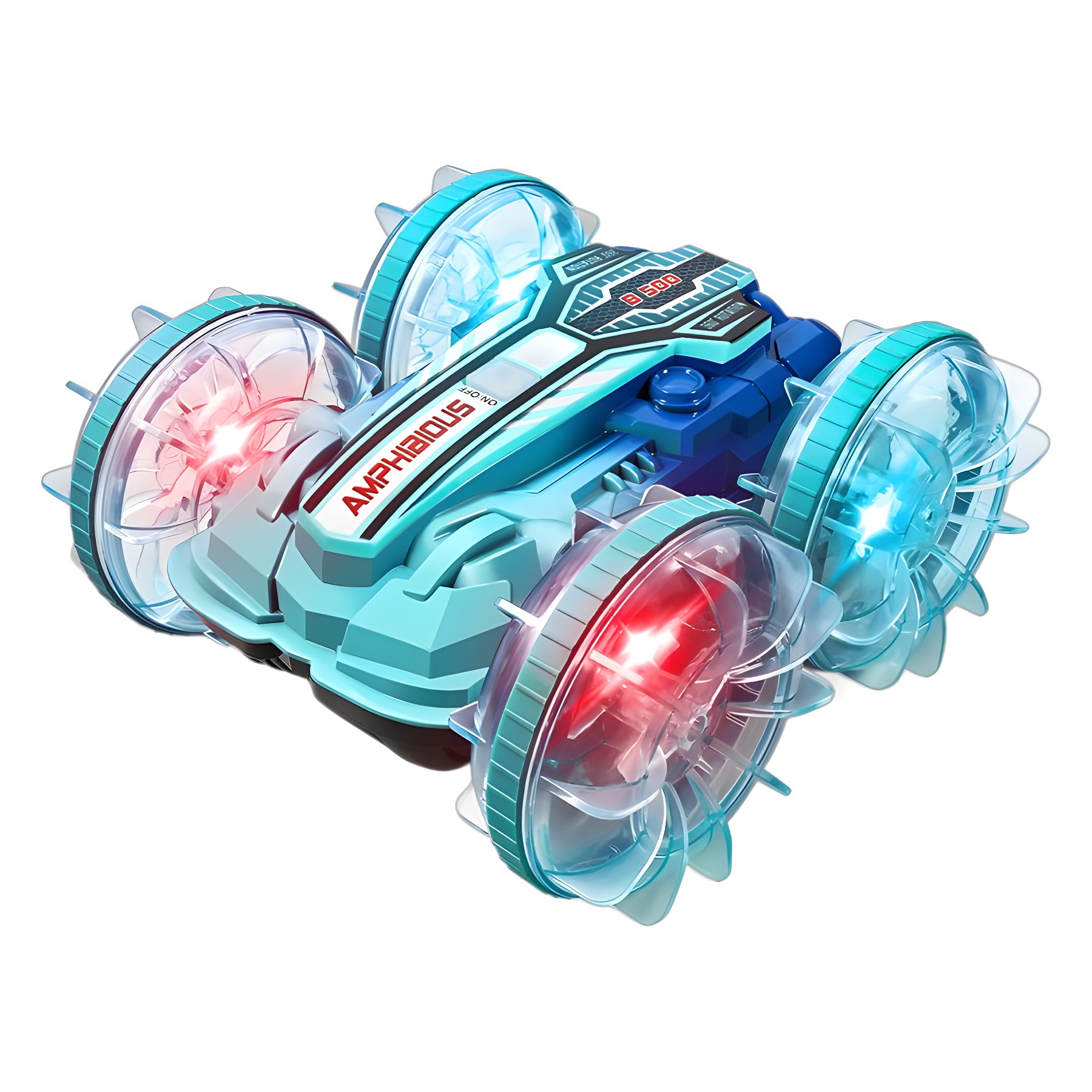 Remote Control Wheel Vehicle Colorful light wheel double-sided stunt amphibious remote control car ...