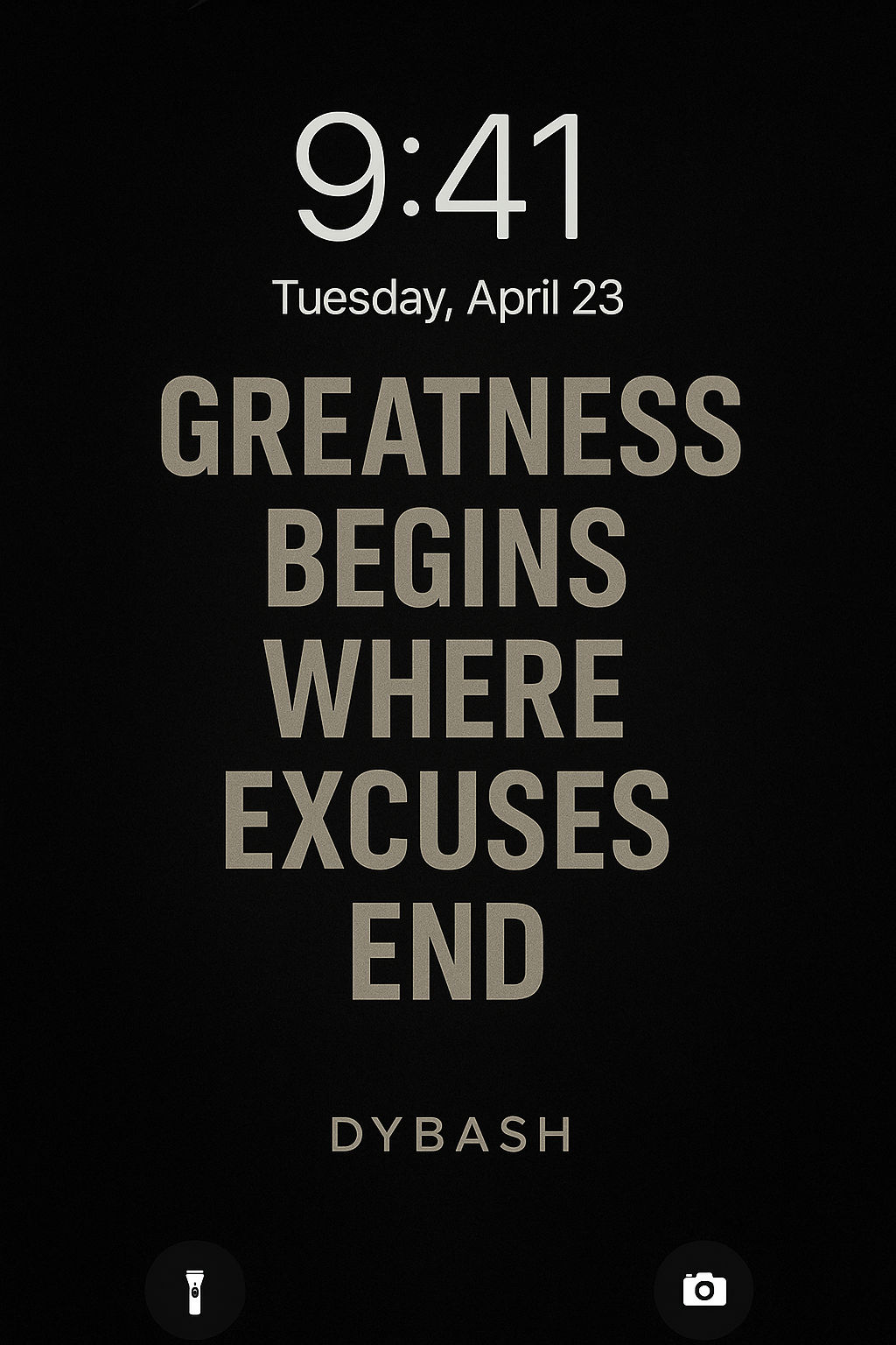 Inspiring digital wallpaper with motivational quote for an IPhone