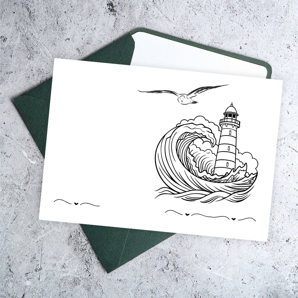 4 Cartes d Encouragement - Illustrations symboliques Noir et Blanc - PDF