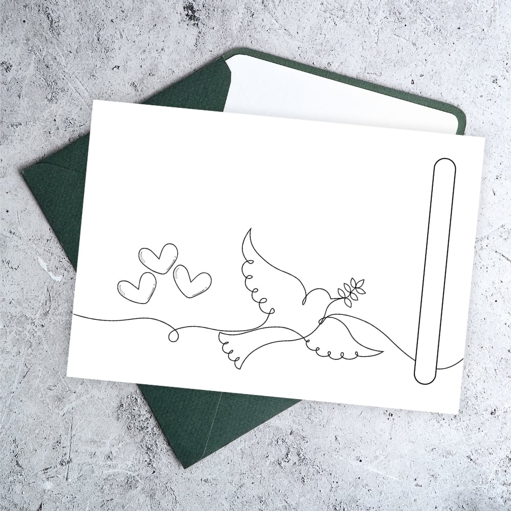 4 Cartes d Encouragement - Illustrations symboliques Noir et Blanc - PDF