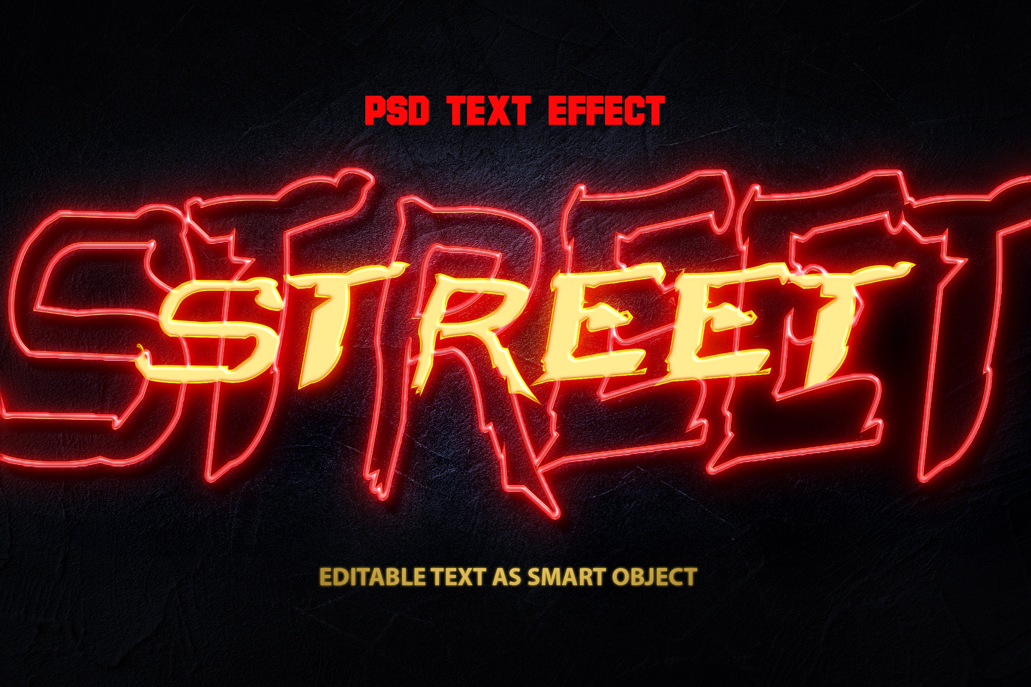 Street Neon | PSD Editable Text Effect - Payhip