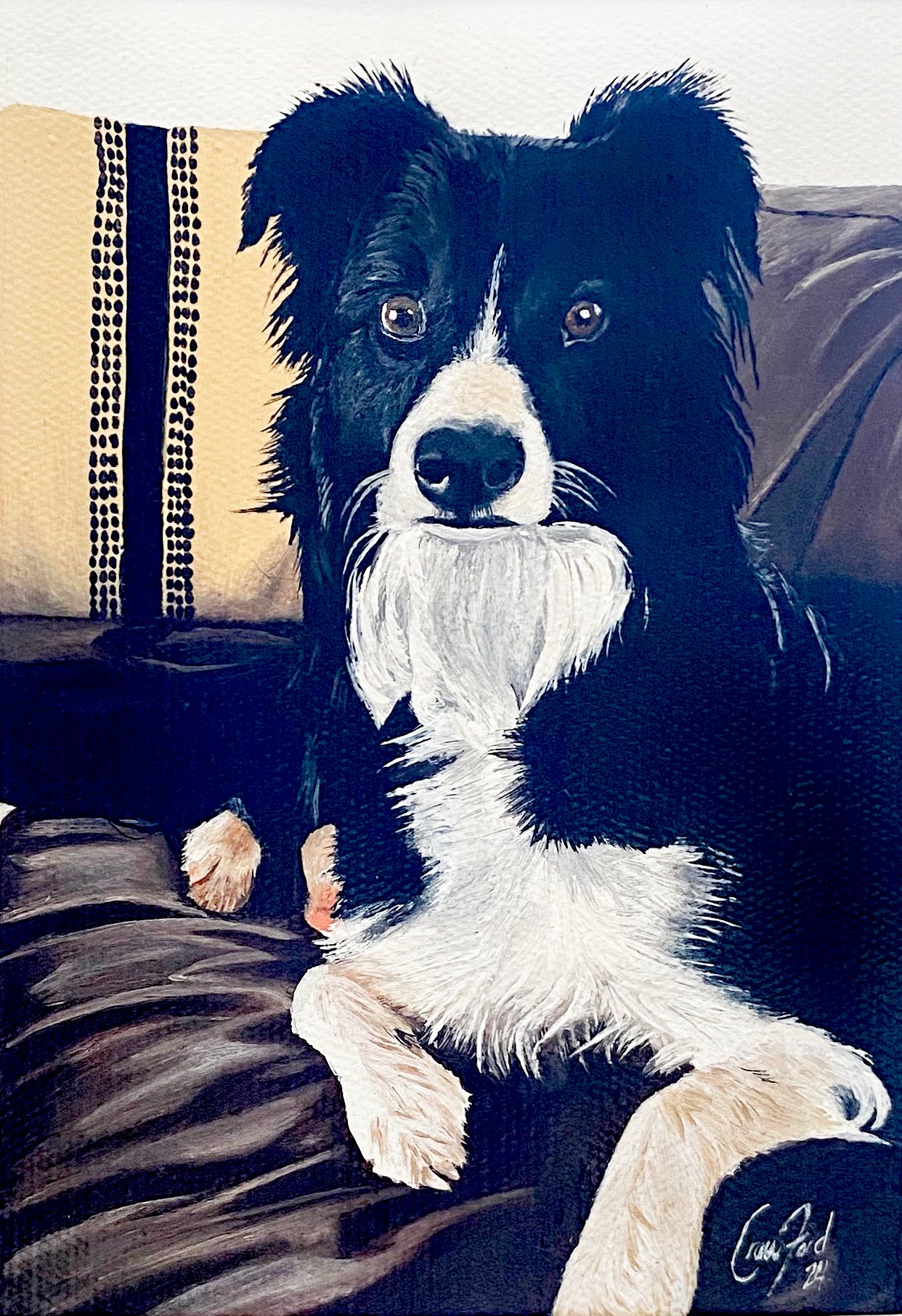 custom art, interior design, oil painting, wild life art, paintings, art, trending, unique art, Cindy Crawford, fine art painting, Crawford Fine Art, dog art