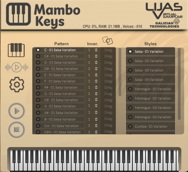 mambo keys midi piano latin