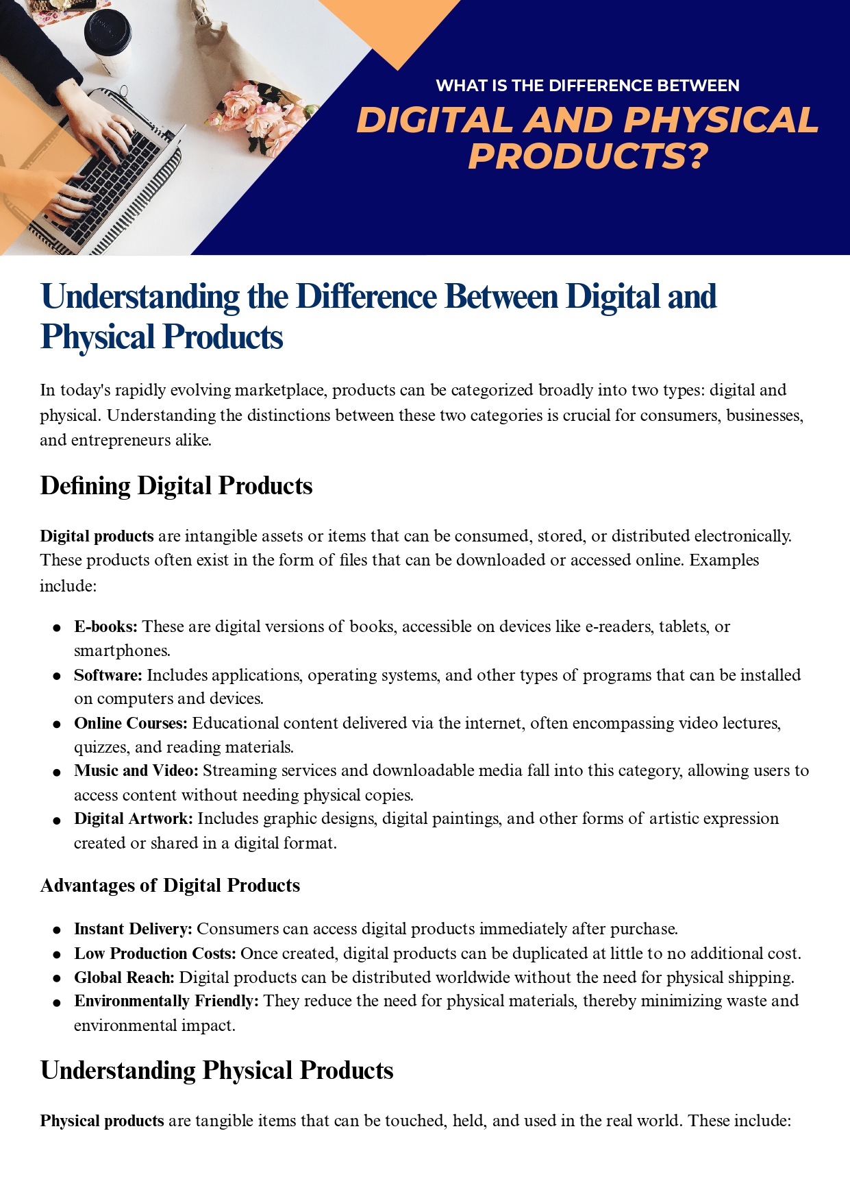 digital products vs physical products