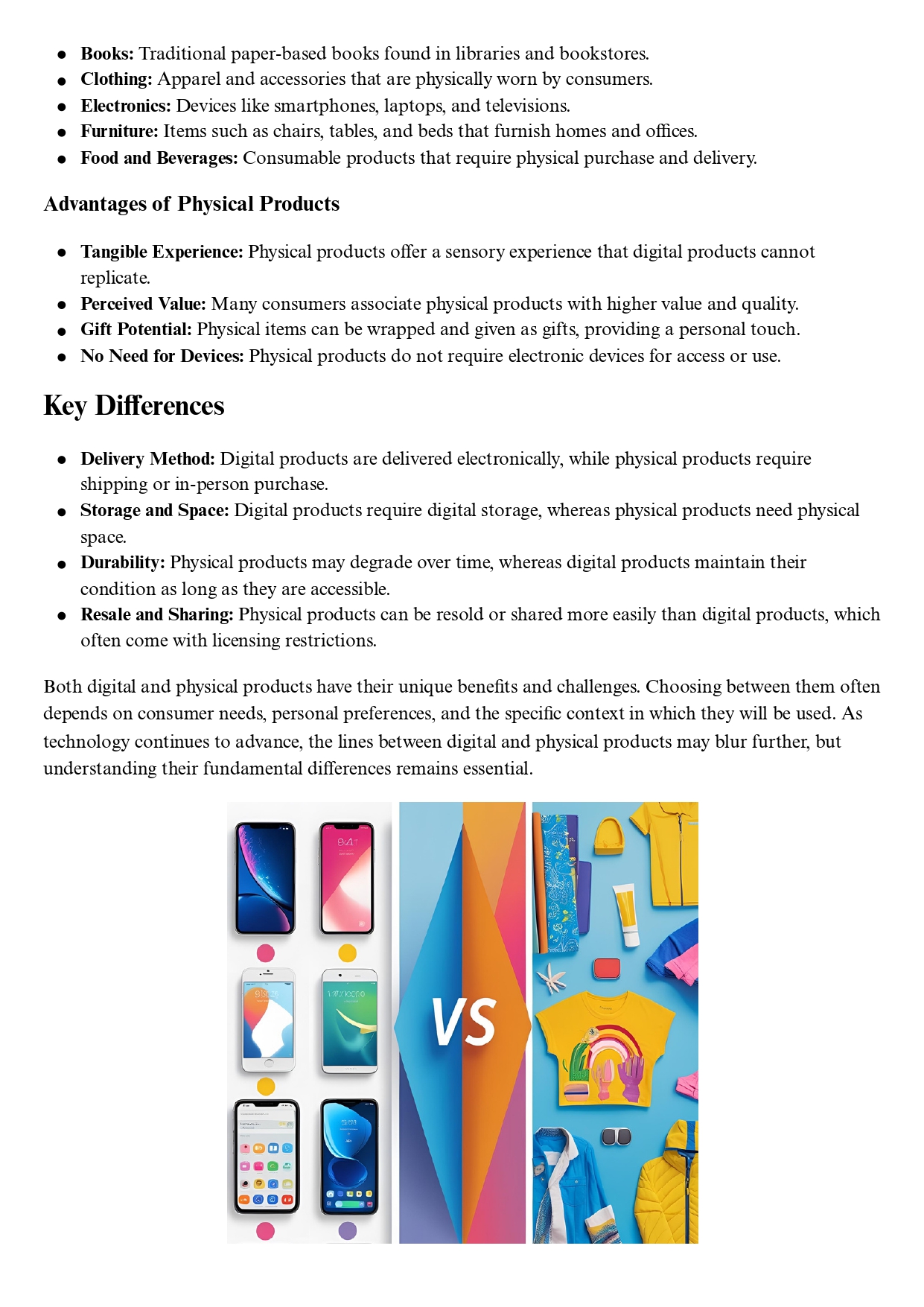 digital products vs physical products