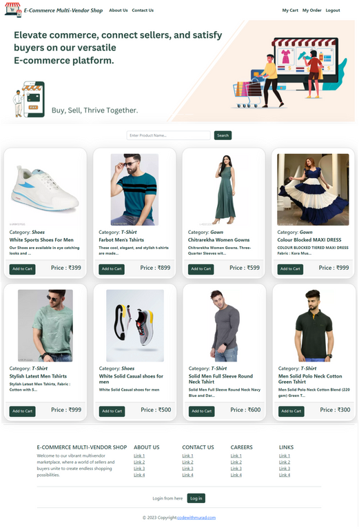 multivendor ecommerce project springboot react js home page