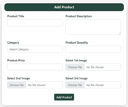multivendor ecommerce project springboot react js Add product page