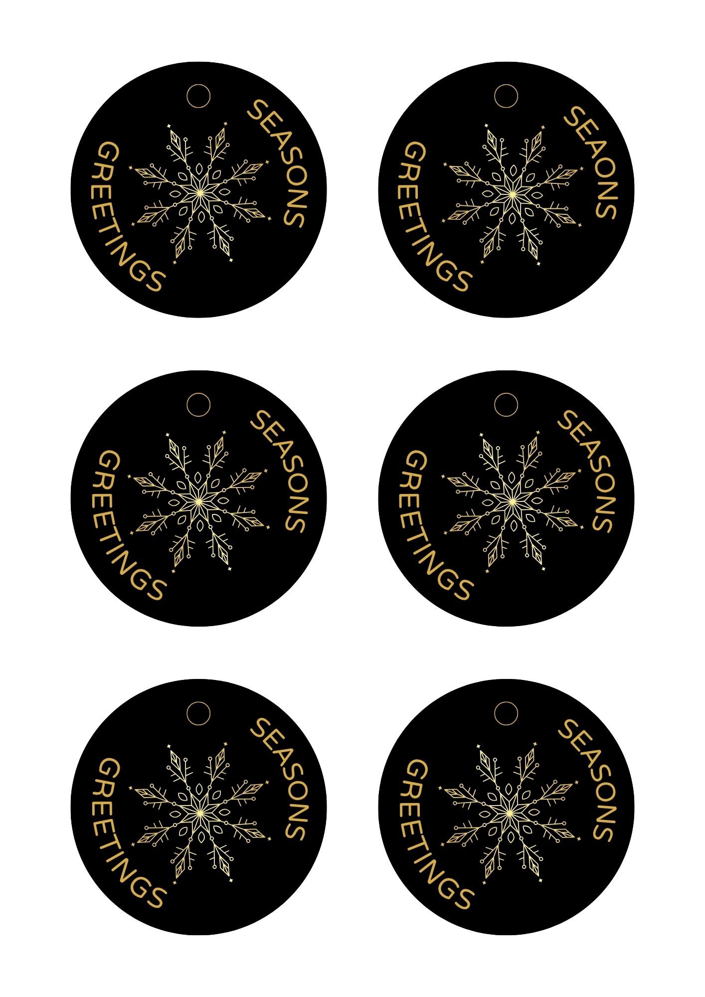 Minimalist Black and Gold Christmas gift tag - Payhip